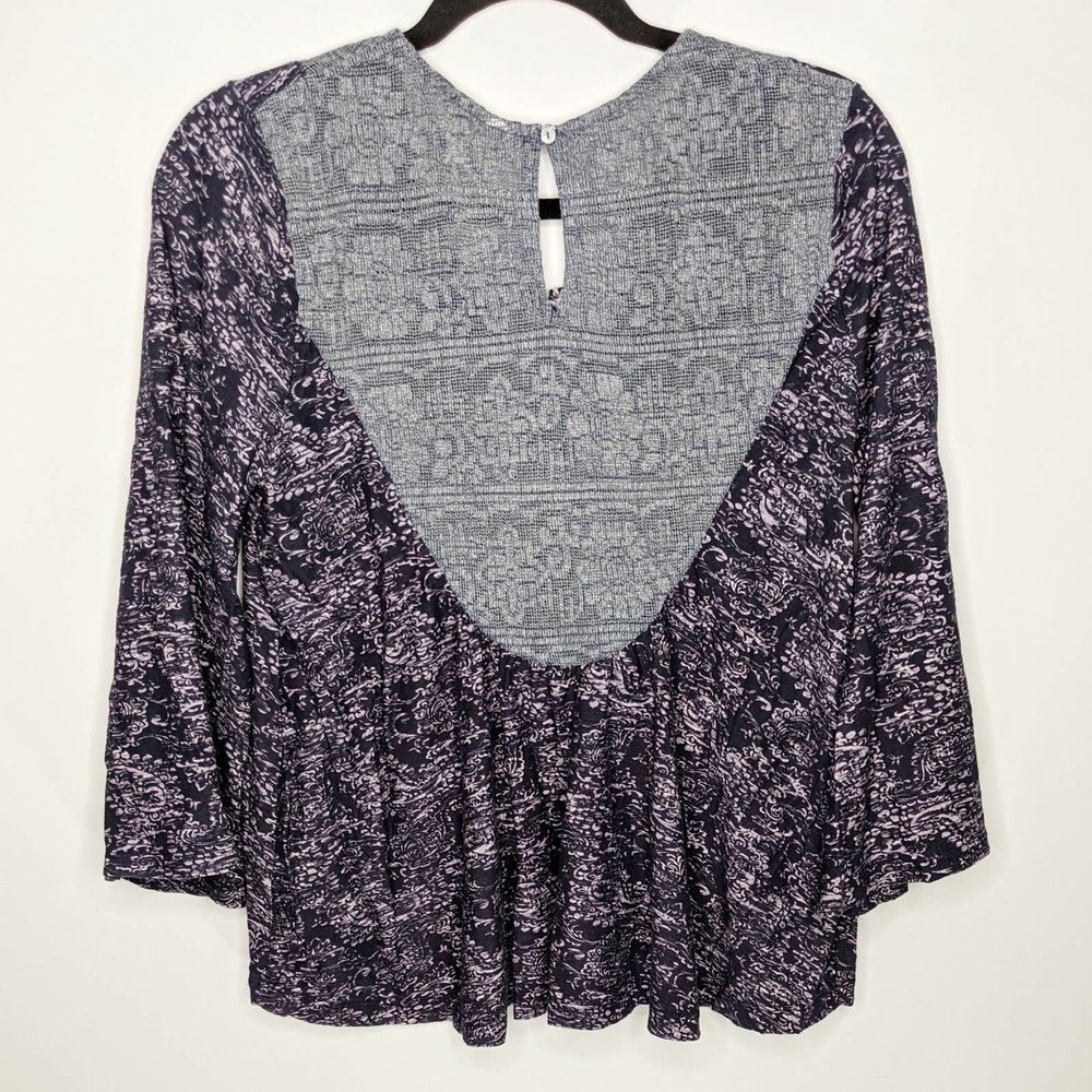 ANTHROPOLOGIE Blue Akemi Kin Marcella Boho Blouse Sz M - Picture 7 of 8